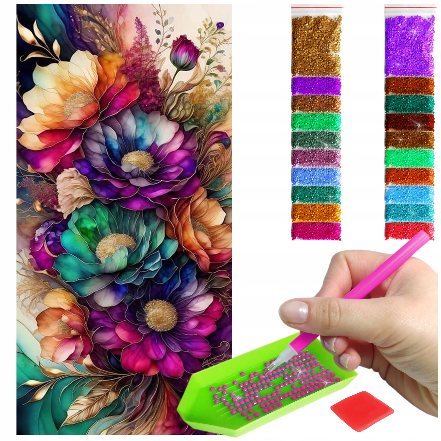 Diamantová výšivka Diamond Painting 5D B.duży 40x80cm