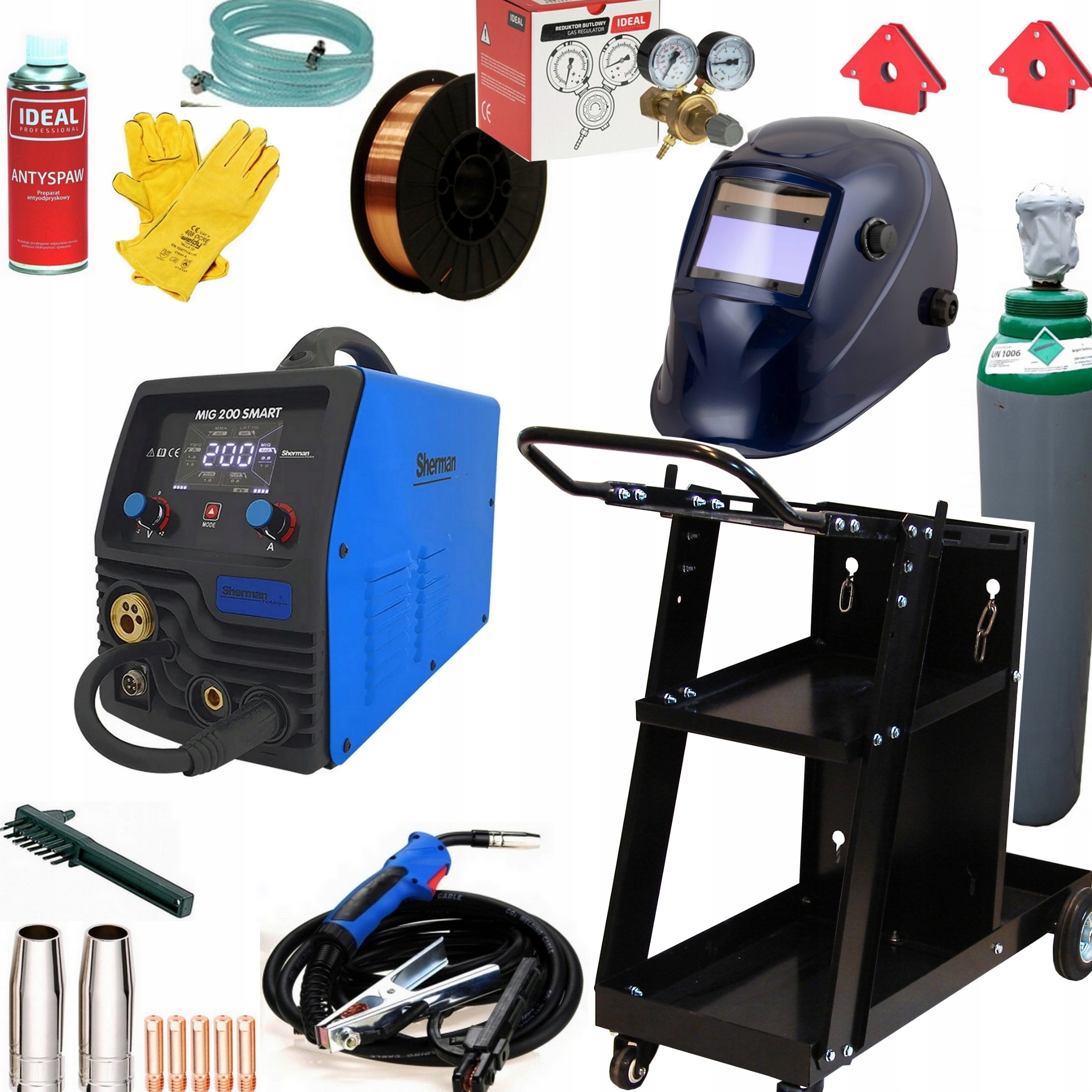 Spawarka półautomat Migomat Sherman Smart 200 synergia Wózek