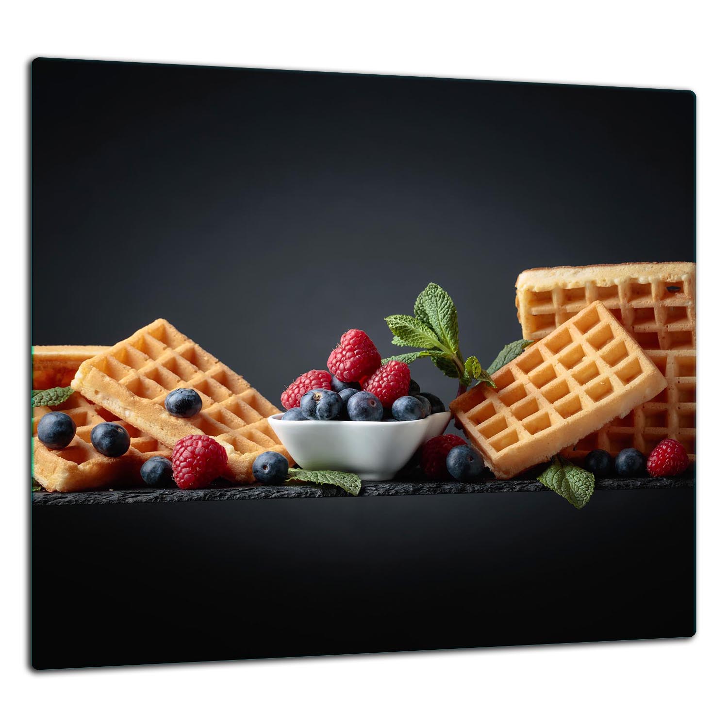 Skleněná Ochranná Deska Panel Lepidlo 65x60 Vafle