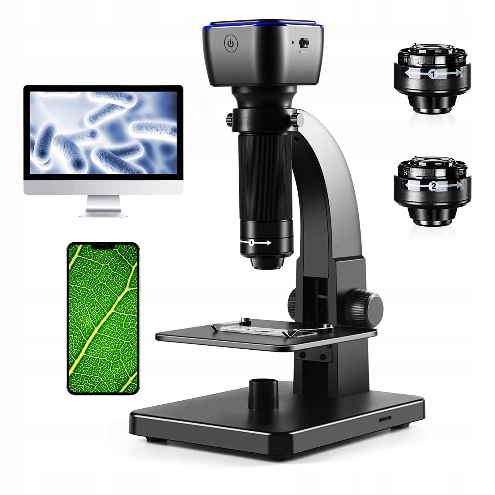 Mikroskop cyfrowy WIFI 2000x 10LED 1080P 12MPIX Model Inskam315