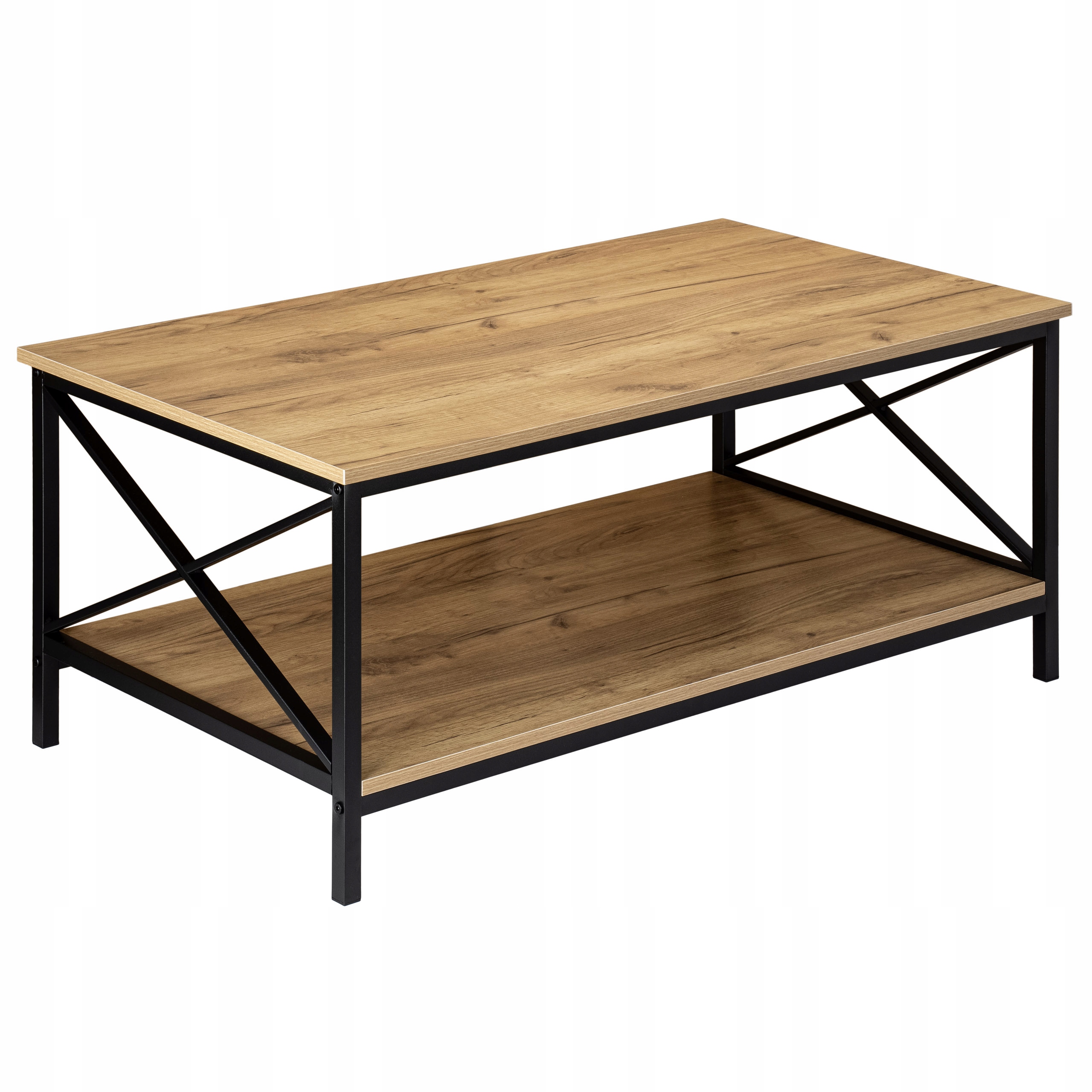 Kávový Stolek Rustikální Lavice Do Obývacího Pokoje Loft Industriální Dub Craft Ocel