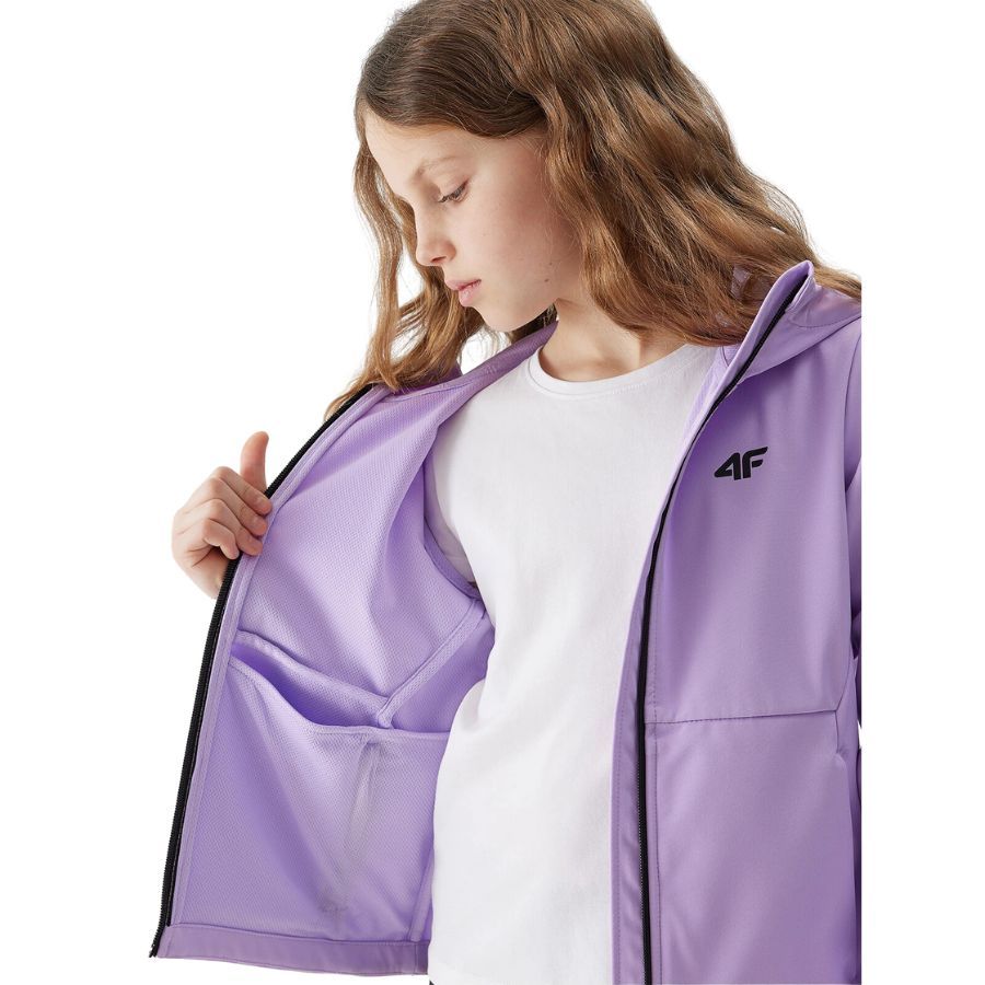 KURTKA 4F DZIEWCZĘCA WIOSENNA PRZEJŚCIOWA SOFTSHELL SPORTOWA NA CO DZIEŃ Wiek dziecka 0 +
