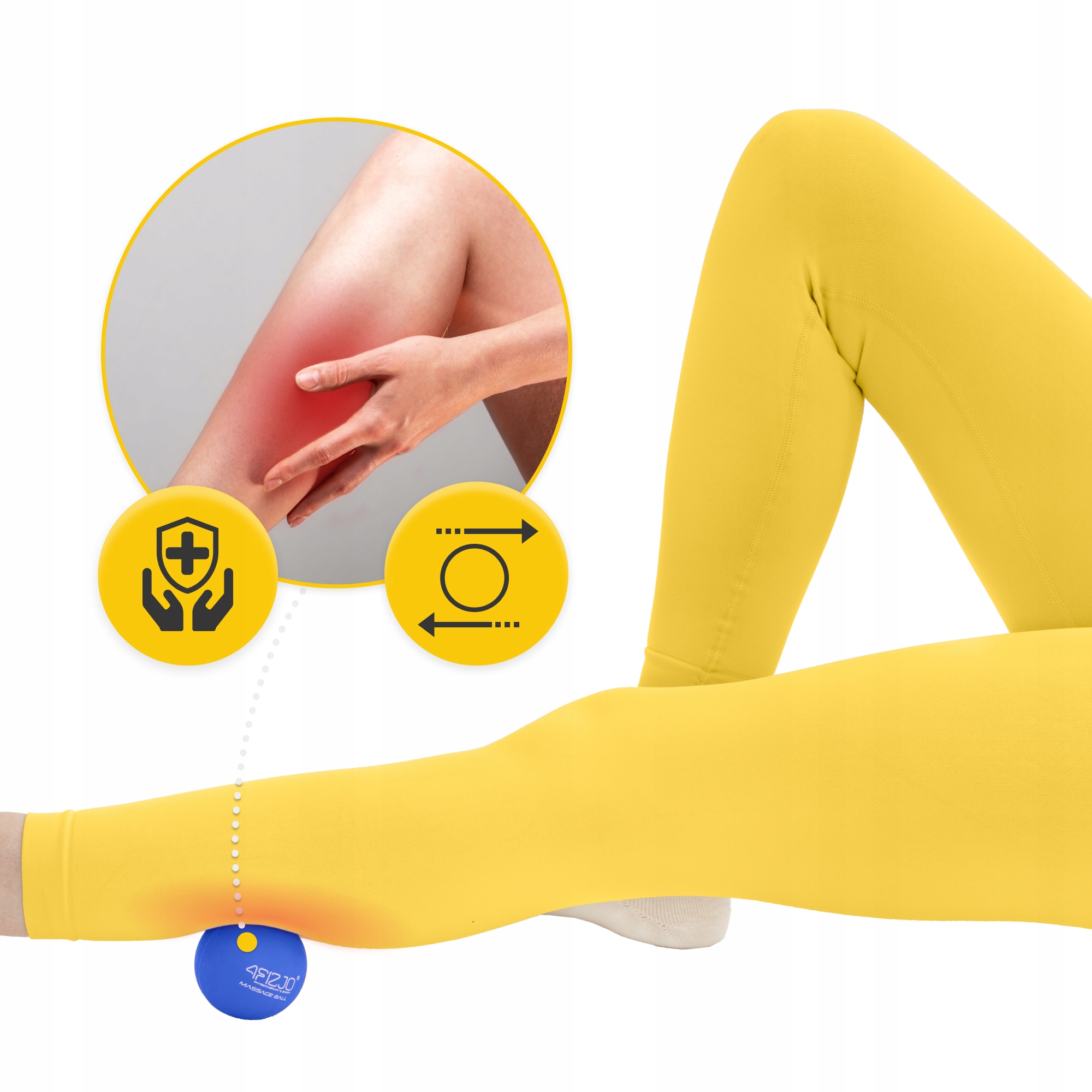 TWARDA PIŁKA DO MASAŻU PUNKTÓW SPUSTOWYCH PIŁECZKA Twardość twarde