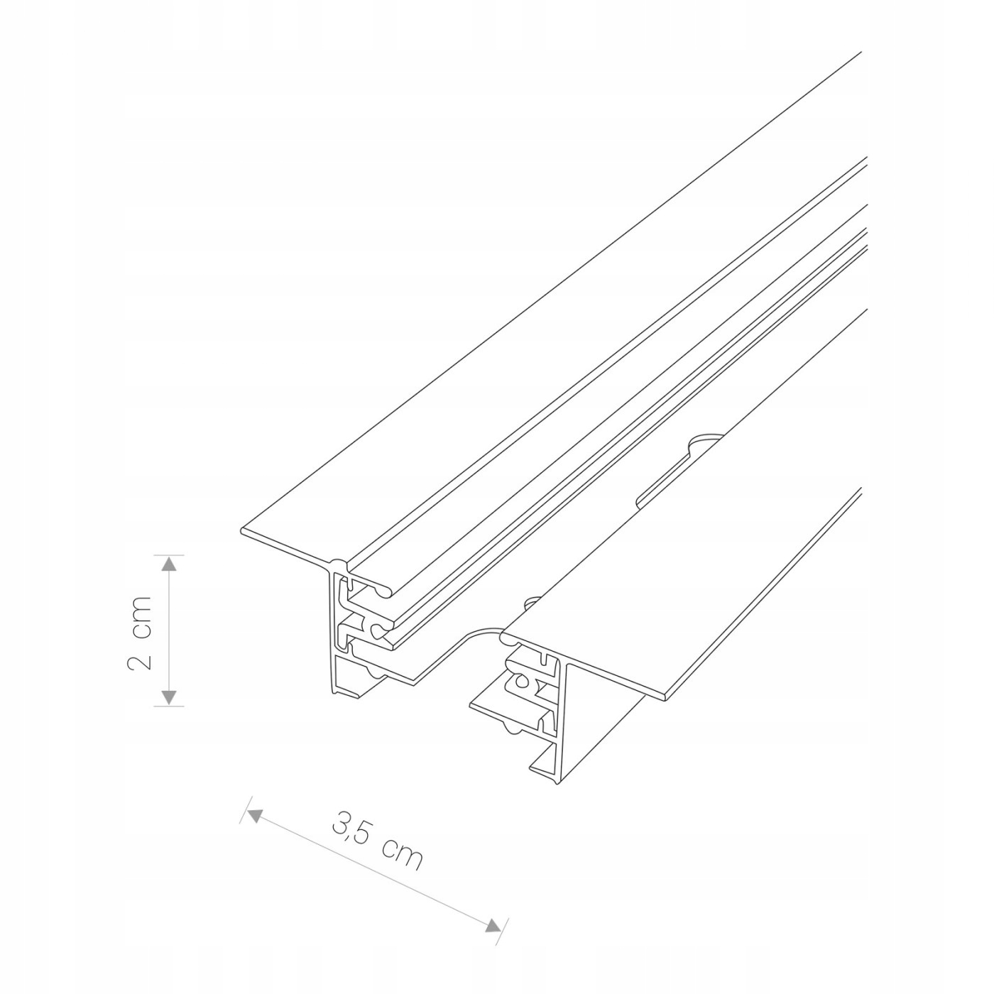 PROFILE RECESSED TRACK 2 METRE black 9015 Nowodvorski Maksymalna moc pojedynczego źródła światła 0 W