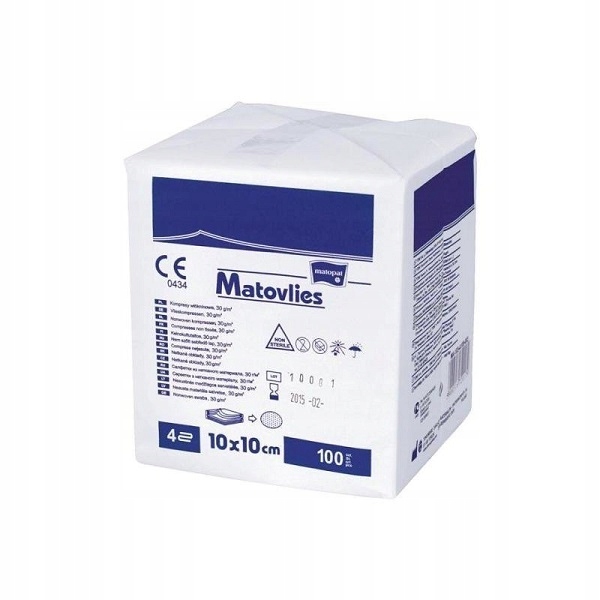 

Kompresy z włókniny Matovlies niejałowe 10 x 10cm