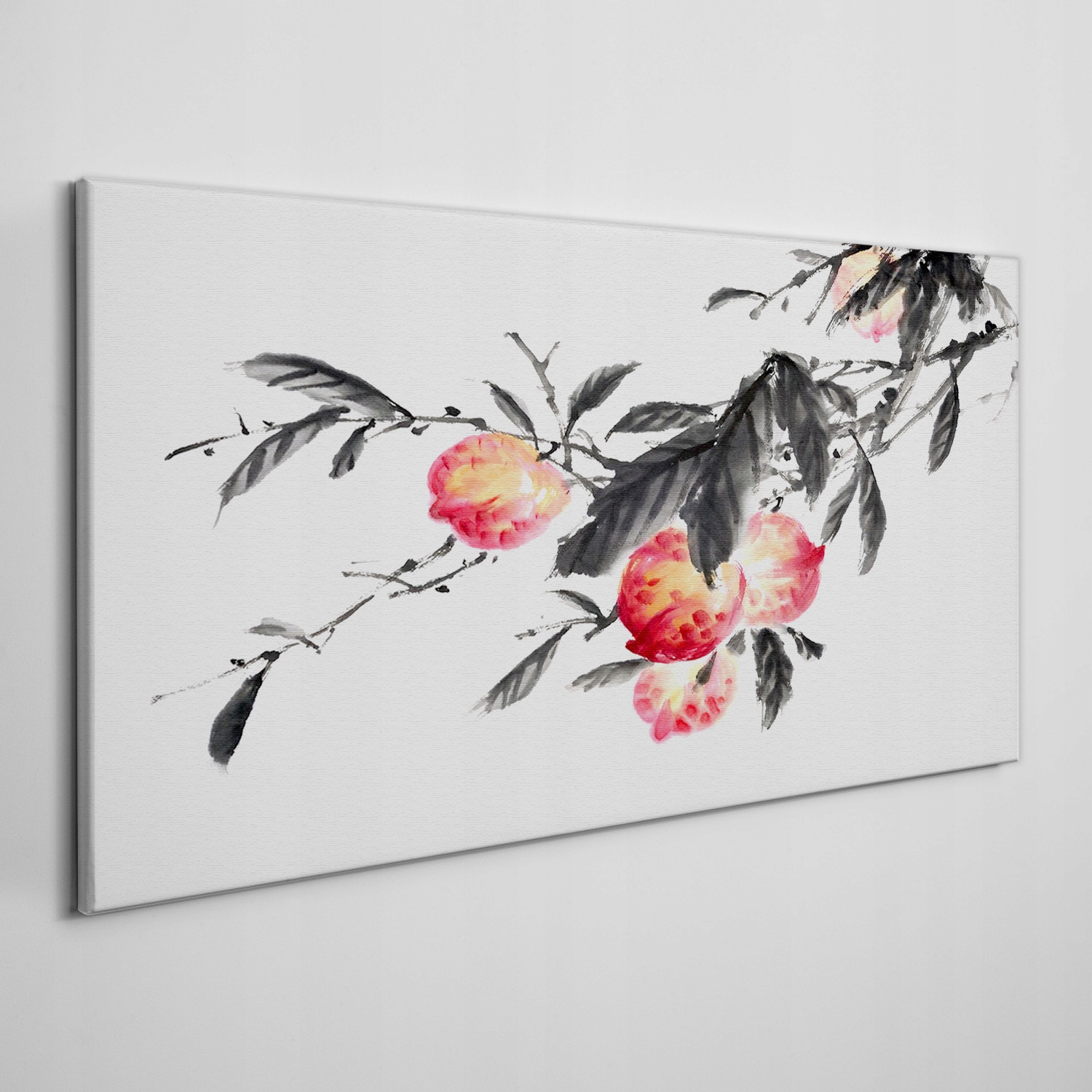 

Obraz na ramie płótno Gałąź liście owoce 120x60 cm