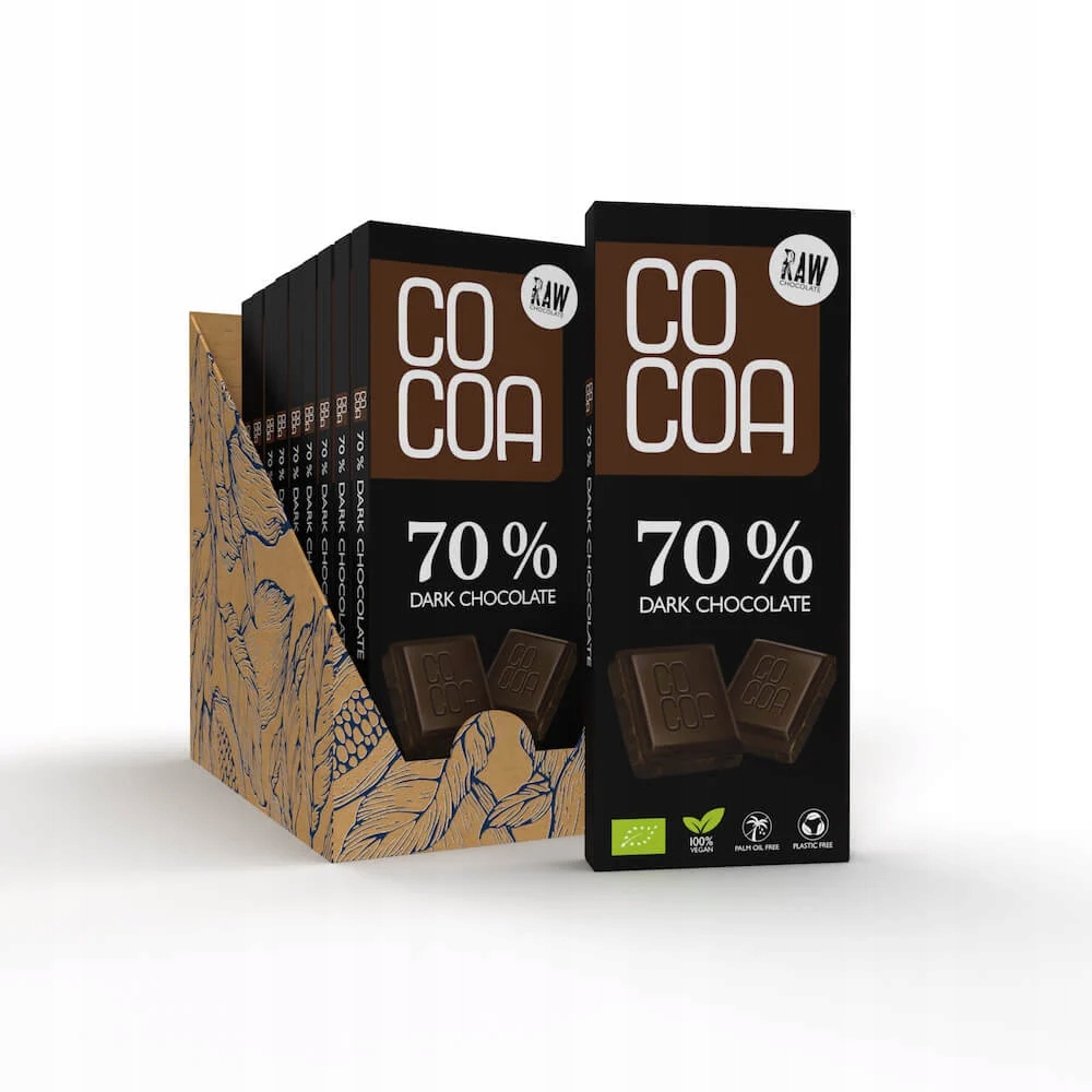 Czekolada Gorzka 70% Bio Raw Cocoa Box 10x40g