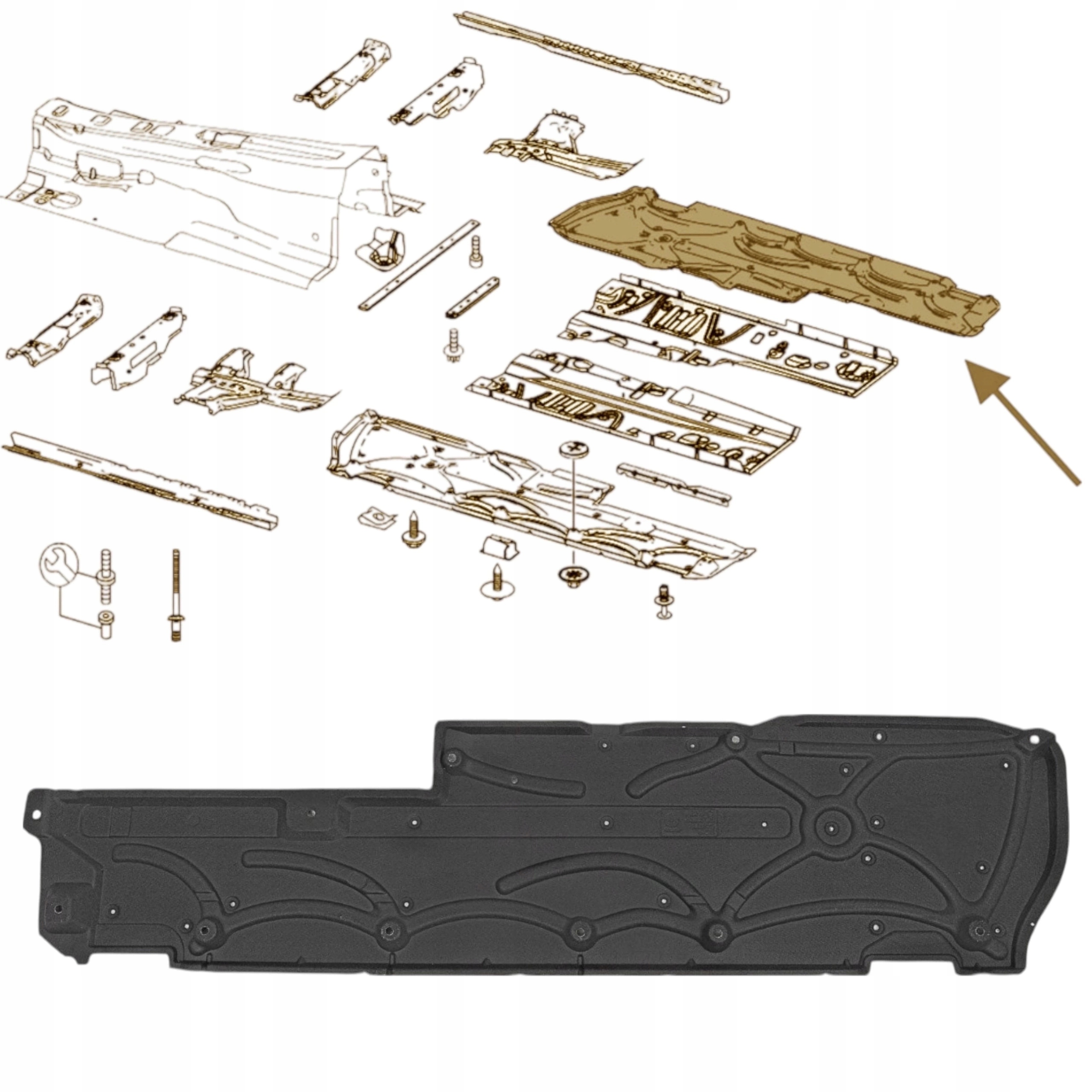 Mercedes Cls C218 W212 10-18 deska Kryt Podvozku Motoru Levá 2126800309