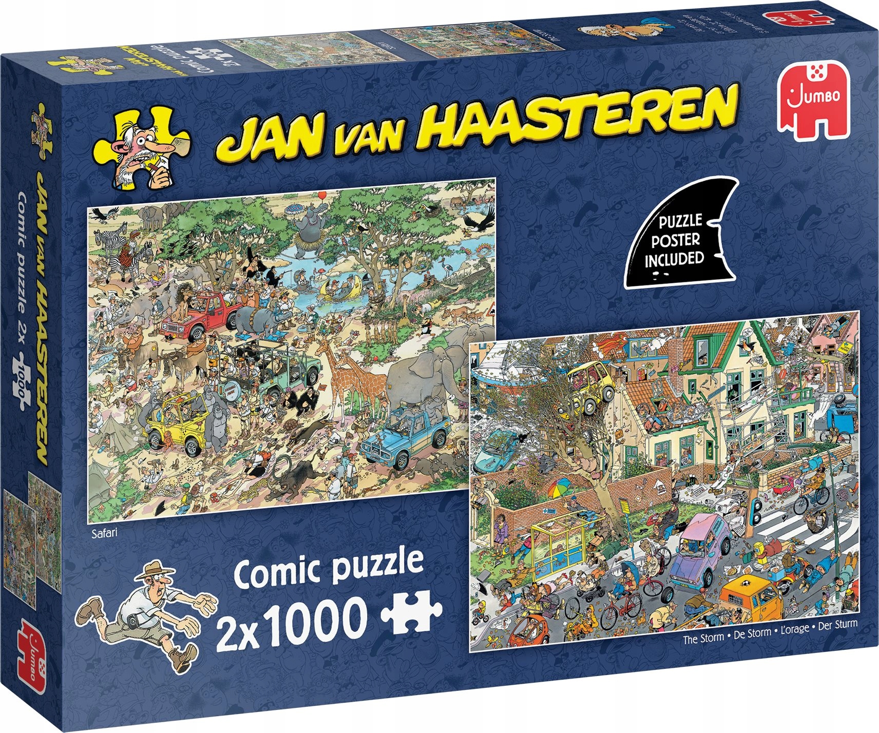 Puzzle 2x1000 Jan Van Haasteren Safari i burza Puzzle Jumbo układanka