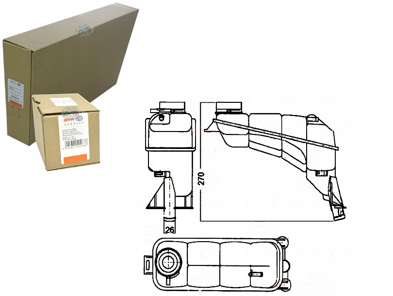 BEHR HELLA ZBIORNICZEK WYRÓWNAWCZY MERCEDES E 220