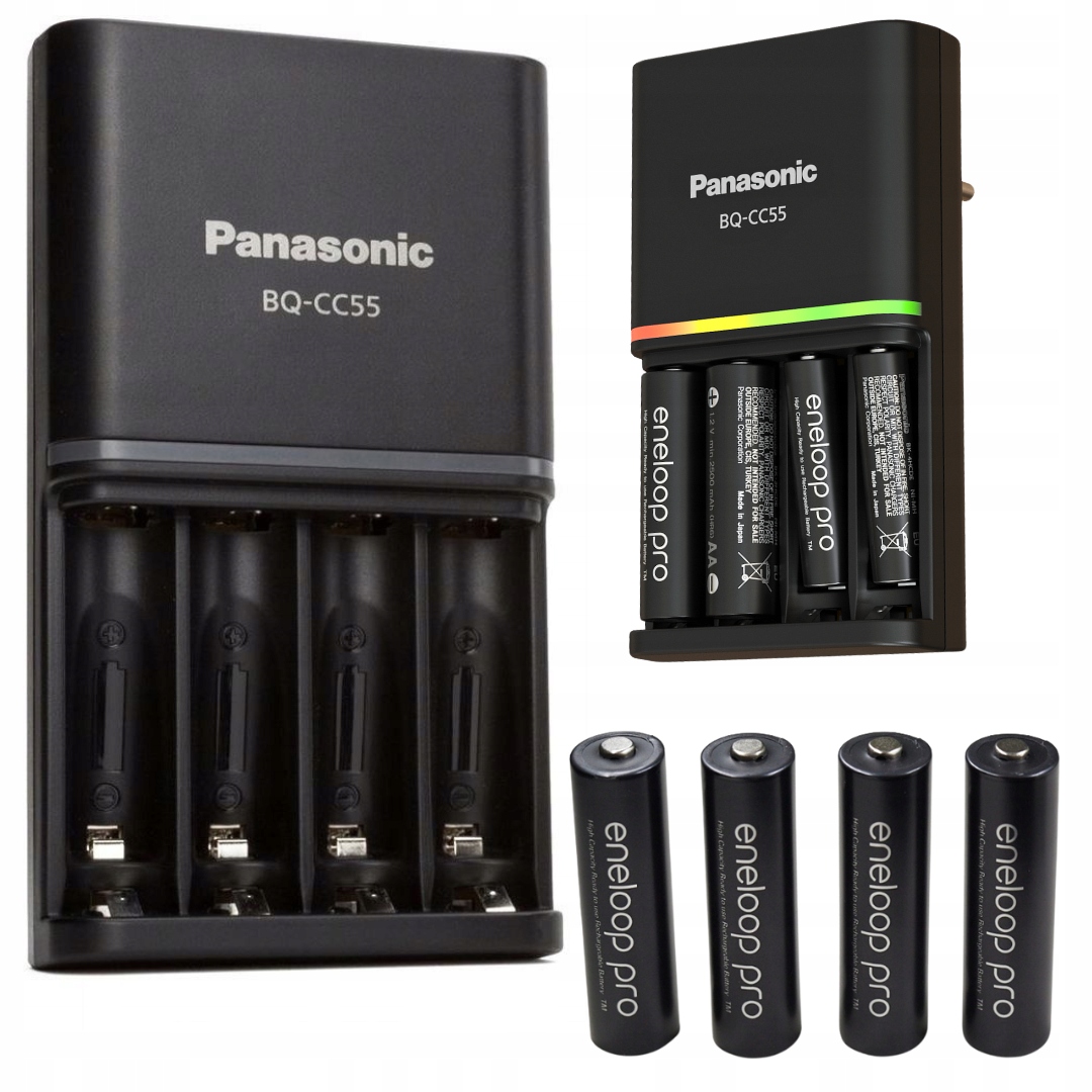 Ładowarka Panasonic Eneloop BQ-CC55+ 4 x R6/AA Eneloop Pro 2500 mAh Japonia