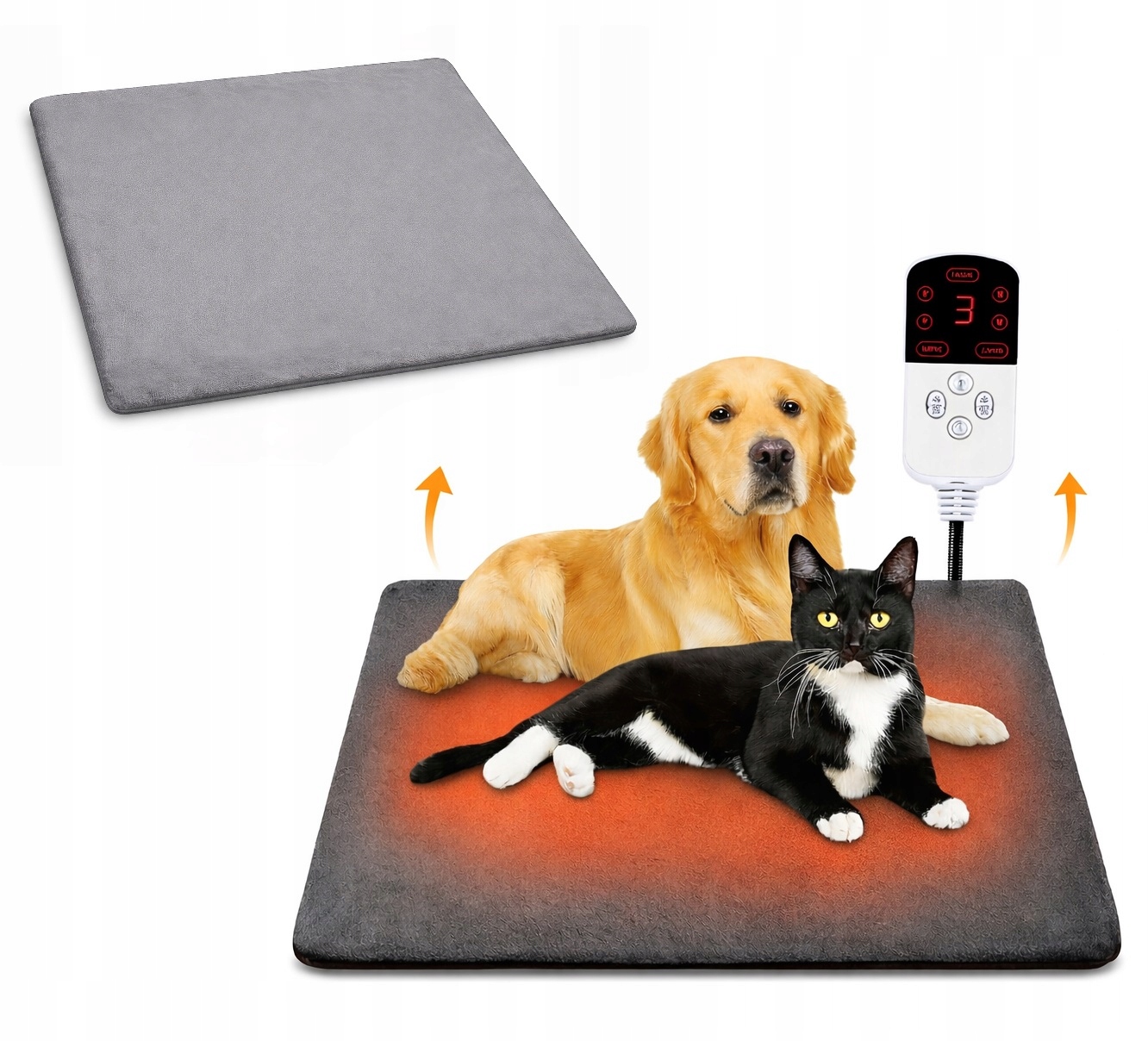 Levně elektrická podložka pro Psa a Kočku 45x45 cm 9 Úrovní až do 55 °C (I047)