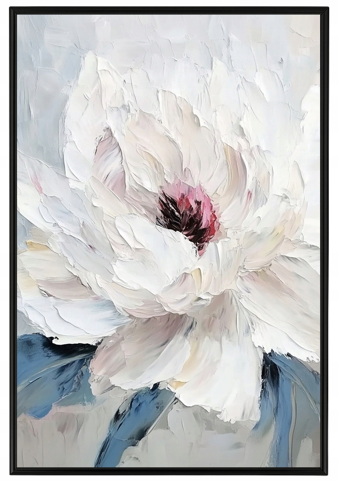 Plakát Rámeček Aluminium Příroda Makro Zahrada Flora Bílý Květ Peonia 40x60