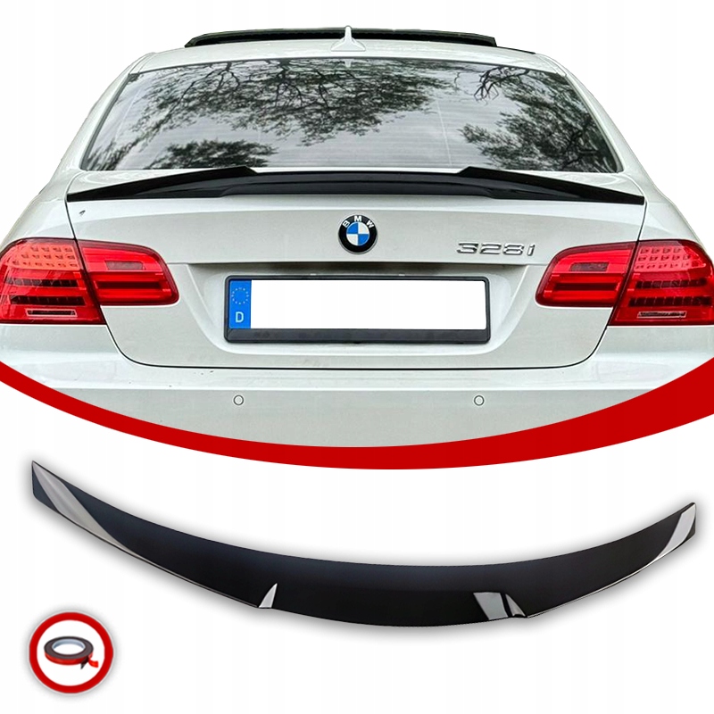 Zadní Spoiler – Letka E92 M4 Vzhled Černý Lesk