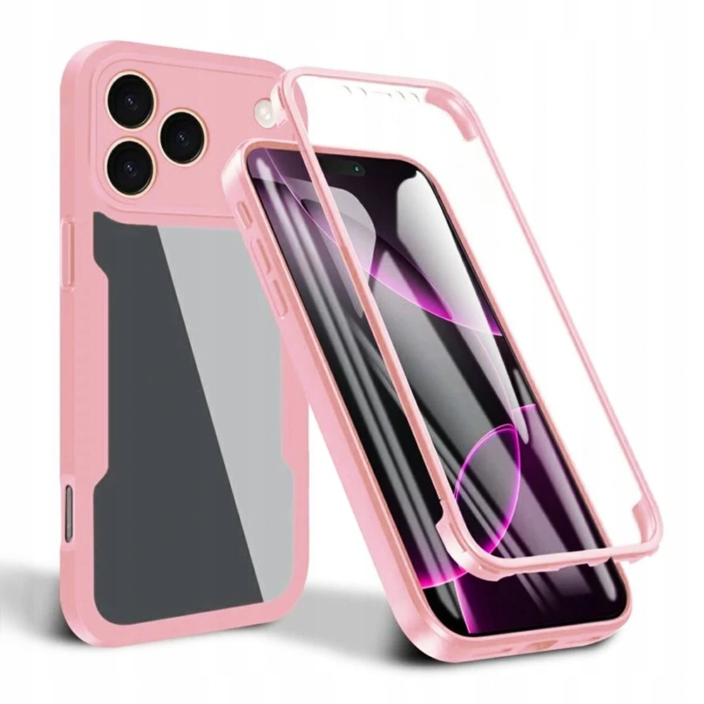Techsuit ColorVerse 360 Series etui Szkło do iPhone'a 17 Pro Max różowe