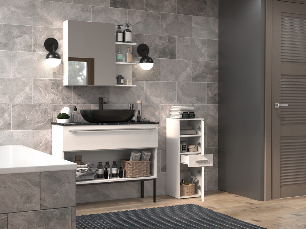 Słupek niski do łazienki 30x85 cm biały mat Marka TopEshop