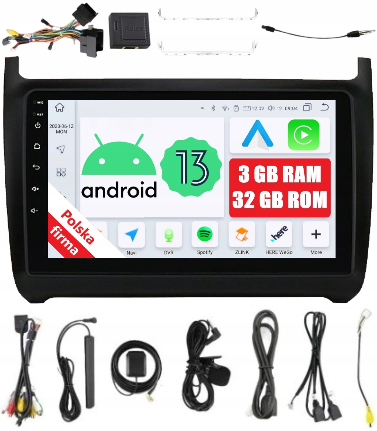 Rádio 2DIN Navigácia Android Volkswagen Vw Polo 5 V 3/32 Gb Dsp Carplay Lte