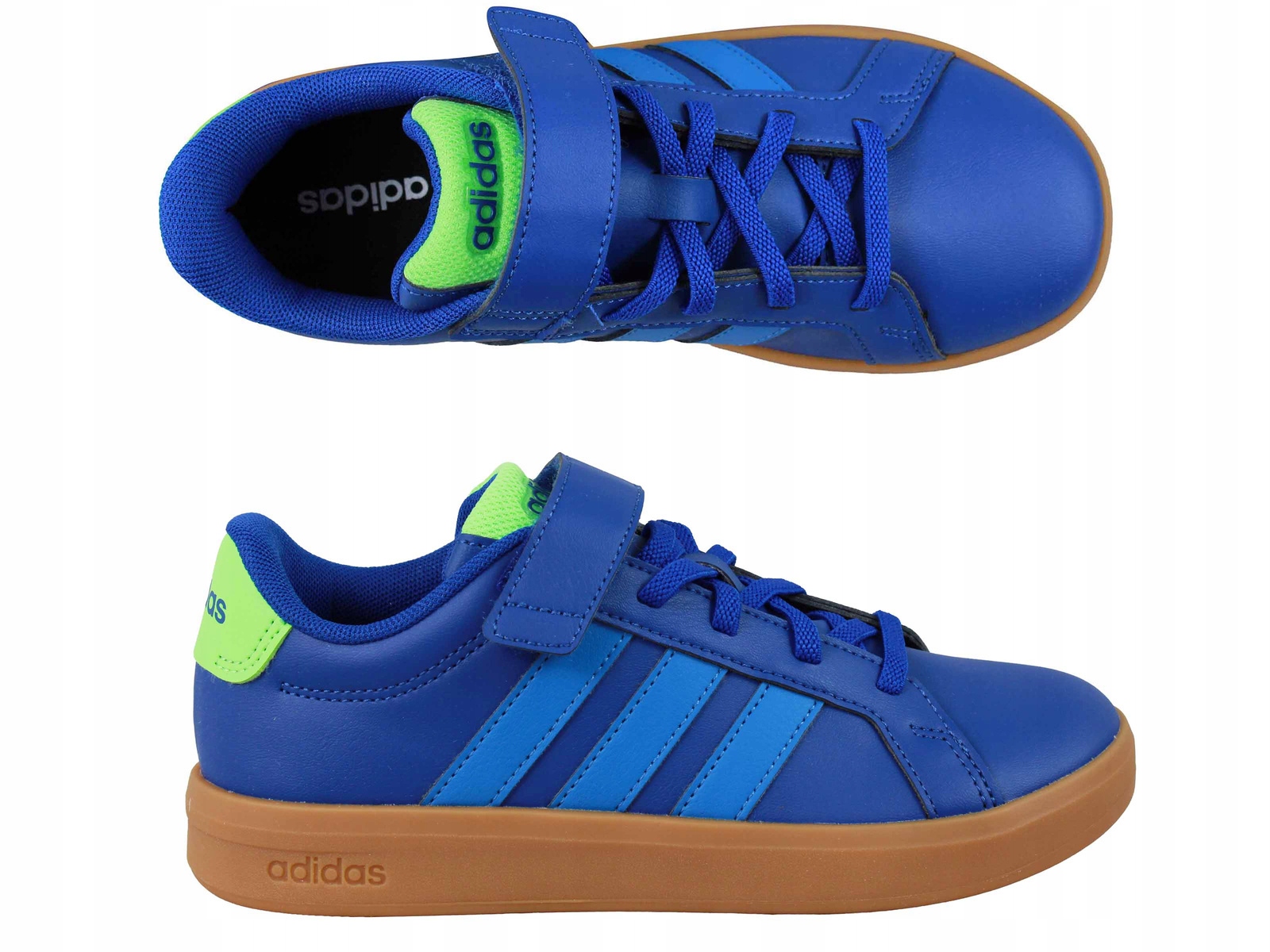 Adidas Grand Court JP9369 Buty Trampki Dziecięce Na Rzep Gumki