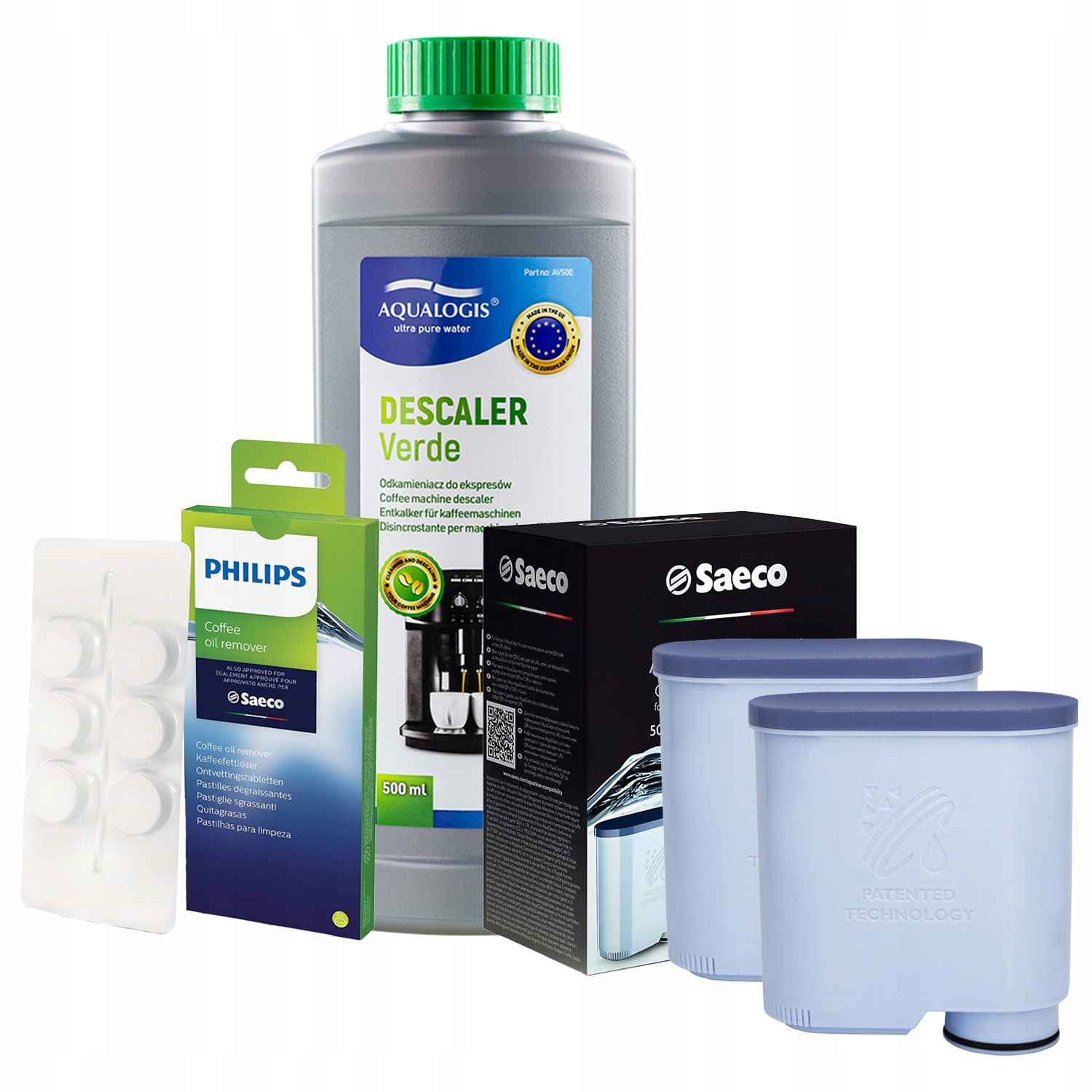 2x Filtr do kávovaru Saeco Aquaclean CA6903 Odvápňovač 500 ml Tablety