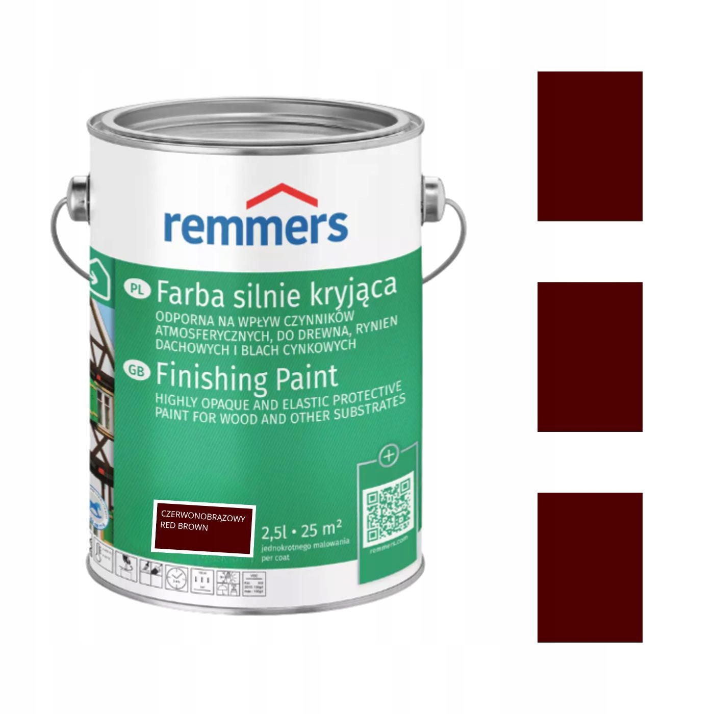 Remmers DeckFabre farba silnie kryjąca Czerwonobrązowy 2,5 L