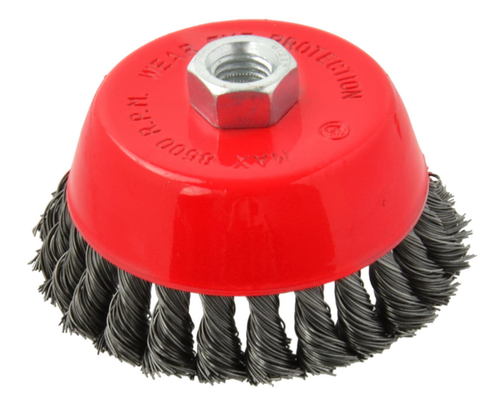 SZCZOTKA DRUCIANA CZOŁOWA 100mm M14 DRUT STALOWY Stan opakowania oryginalne