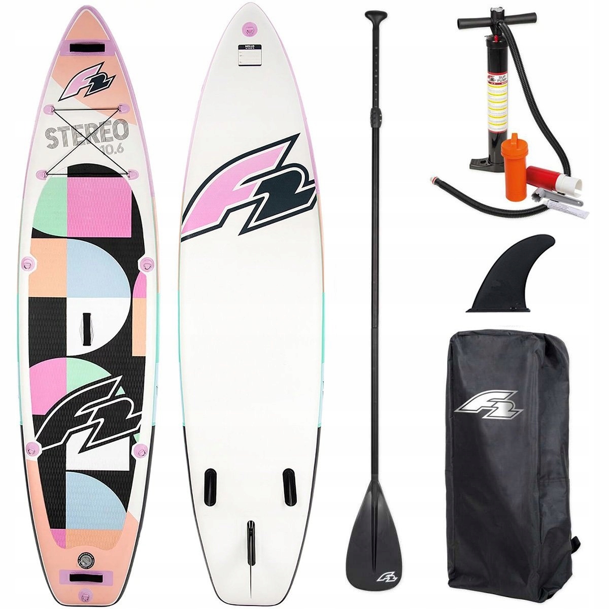 DESKA SUP POMPOWANA Z WIOSŁEM F2 STEREO 10'0