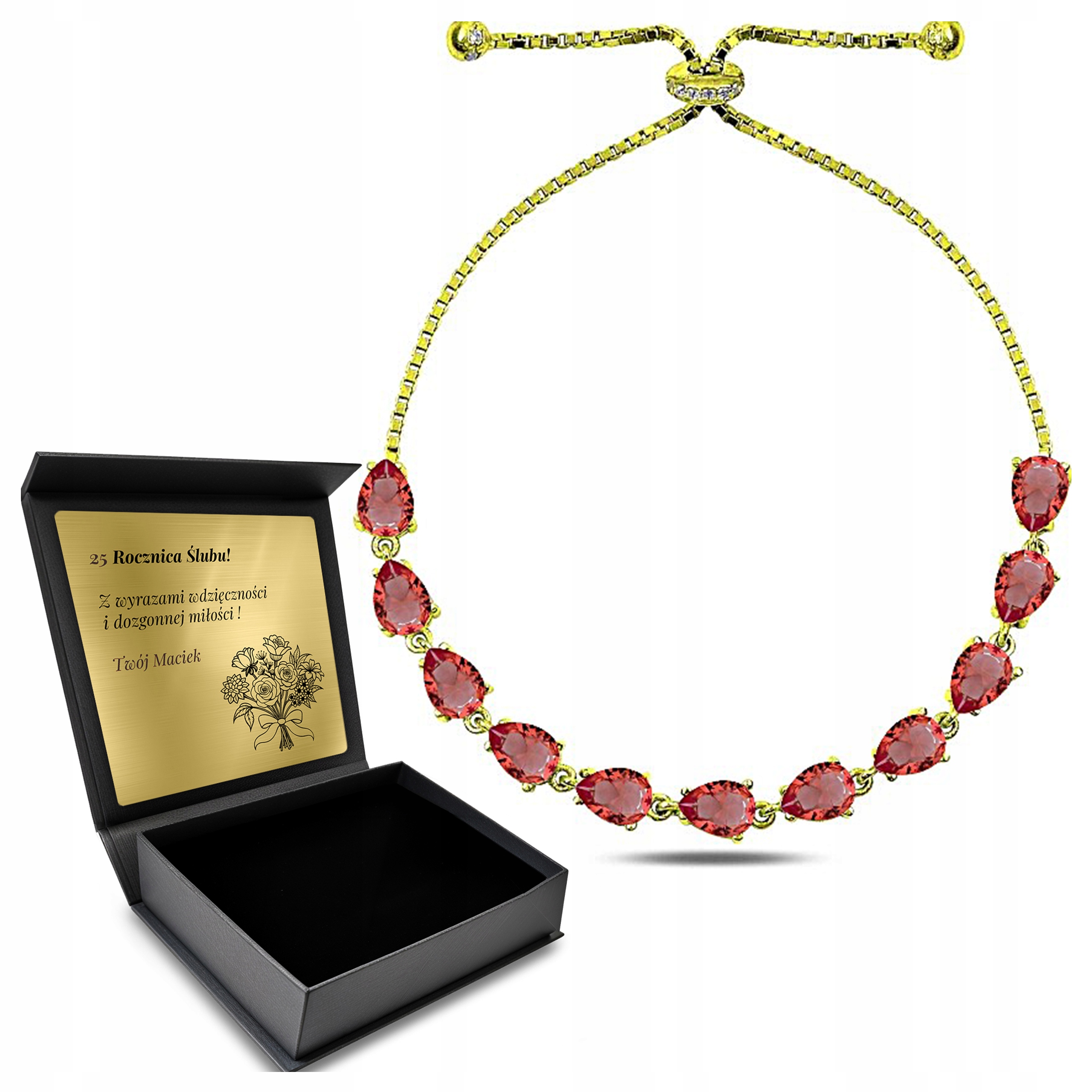 Náramek Pozlacený Stříbrný s Zultanitem Mění barvu Regulovatelné Gravírování