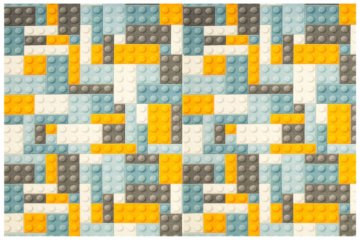 Dywan Do Pokoju Dziecka Kolorowy W Klocki Pastelowe Na Filcu 100x200 cm