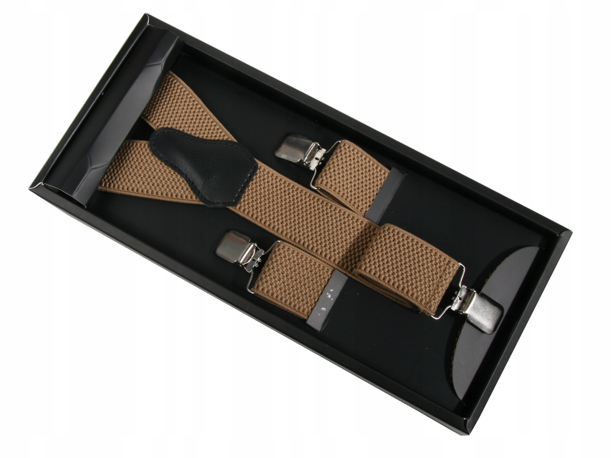 SZELKI MĘSKIE BEŻOWE 3,5 CM