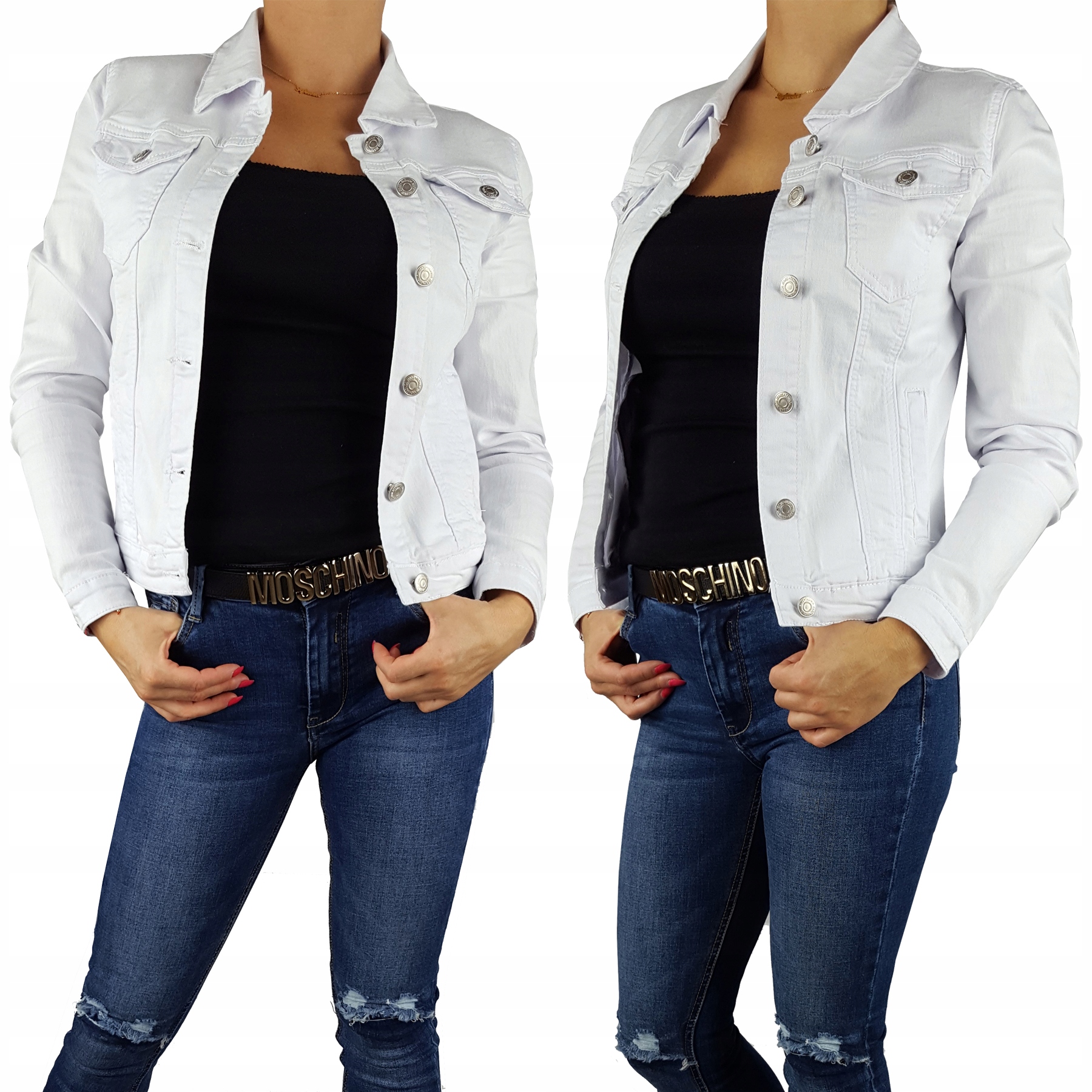 Katana Jeansowa Kurtka Jeansowa Duże Rozmiary Bawełniana Modna