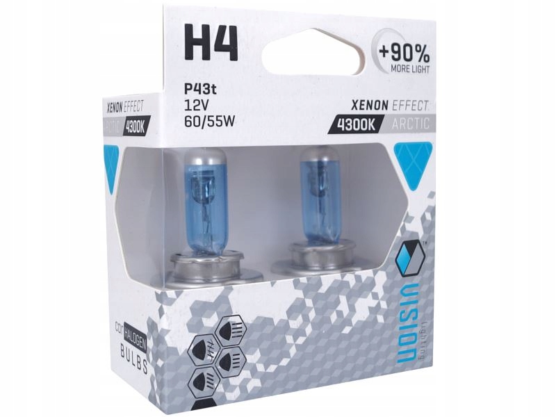 

Żarówki Vision Arctic White H4 12V 60/55W +90%