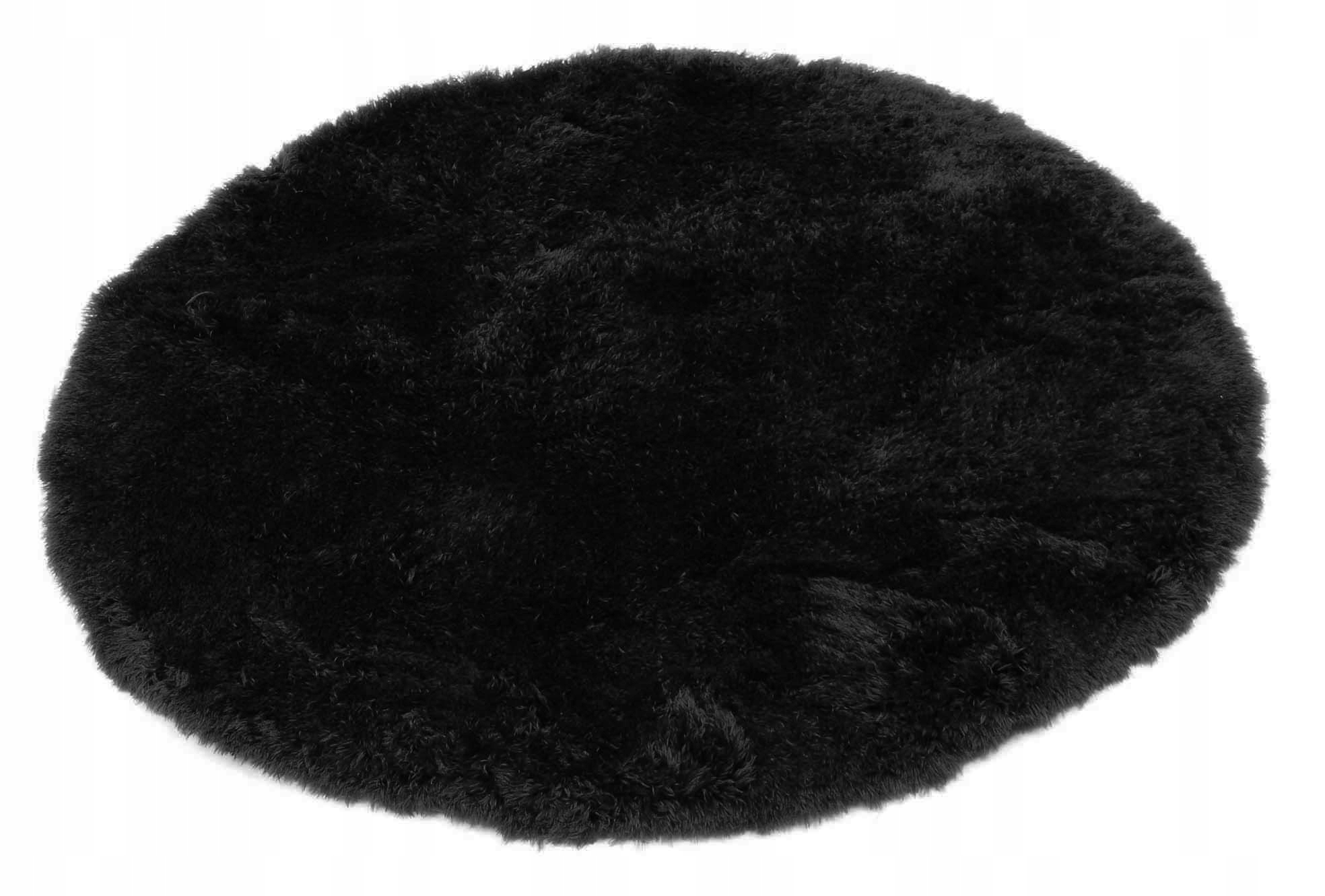 

Dywan Koło Pluszowy Antypoślizgowy Czarny 120cm