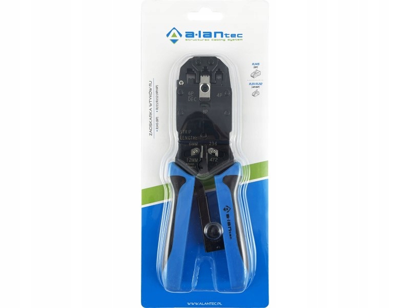 Svorkovnice 4p6p8p pro konektory RJ11/RJ12/RJ45 Alantec