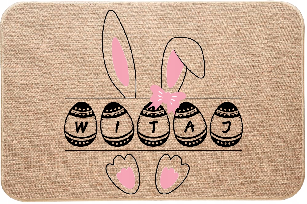 Velikonoční lněná rohožka králíček velikonoční Ahoj