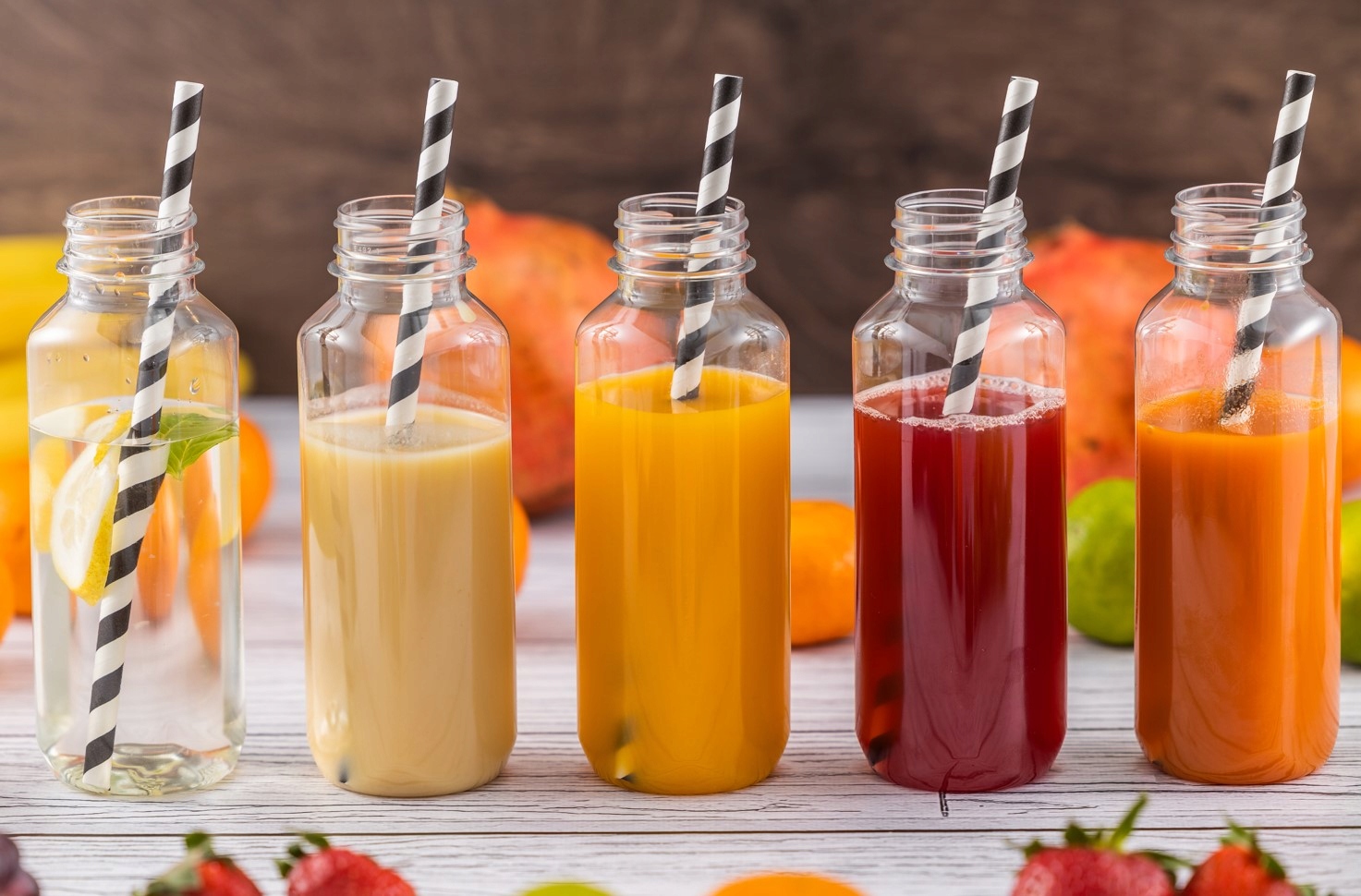 Słomki papierowe czarne paski 195x8mm 100szt Marka Olpack