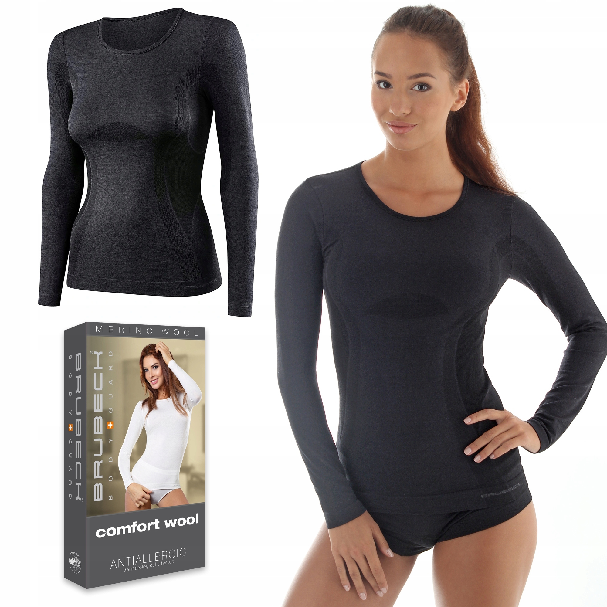 Brubeck LS11610 tričko dámské termo Vlněné XL