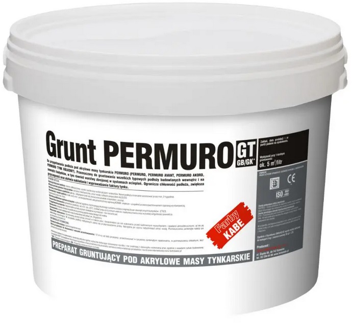 

Kabe Permuno Gt Grunt Pod Tynki Akrylowe 10L