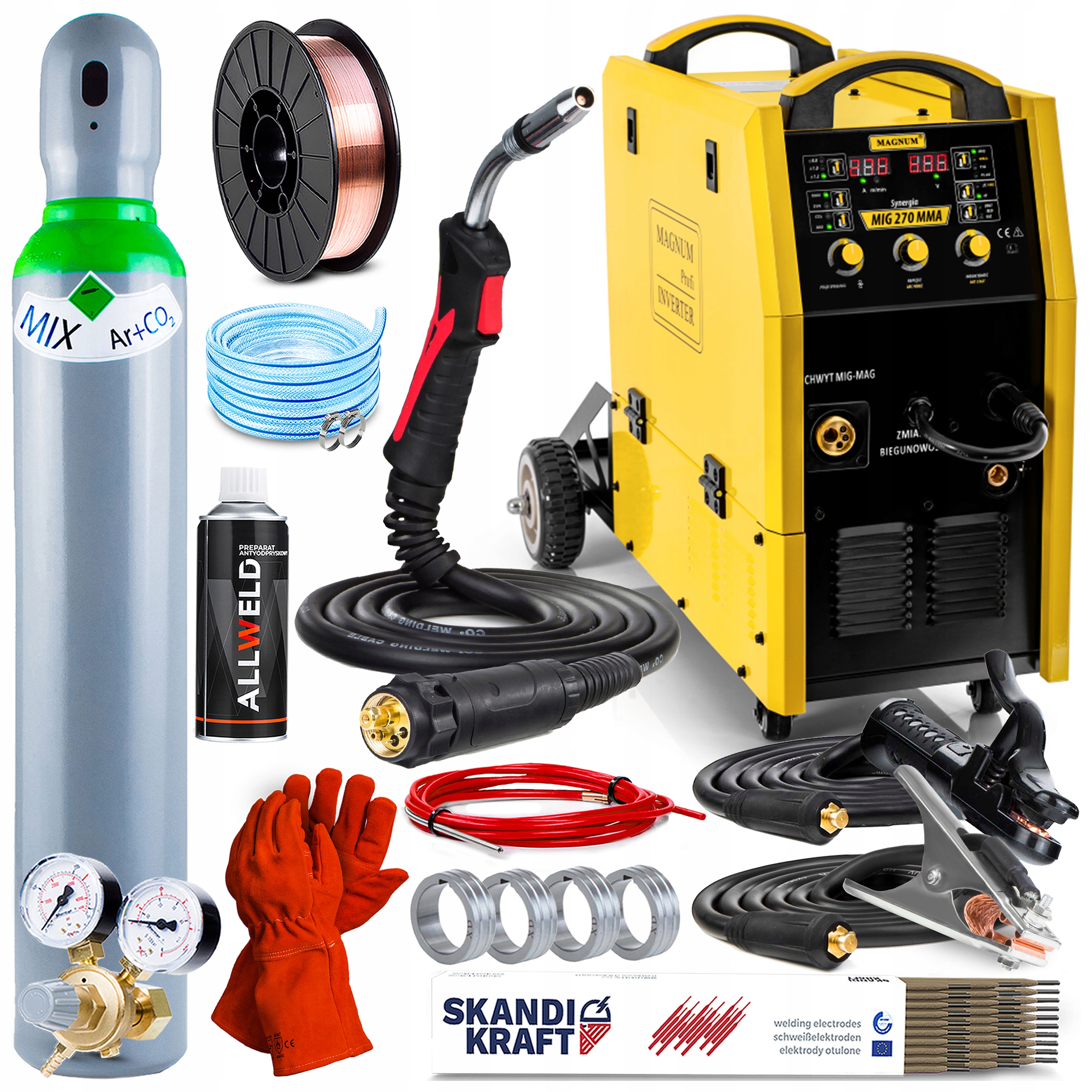 Svářečka Migomat Magnum Mig 270 Mig Mag Mma Tig 230V 200A Igbt 3v1 (Svářečka 3v1: Mig/mag, Mma, Tig)