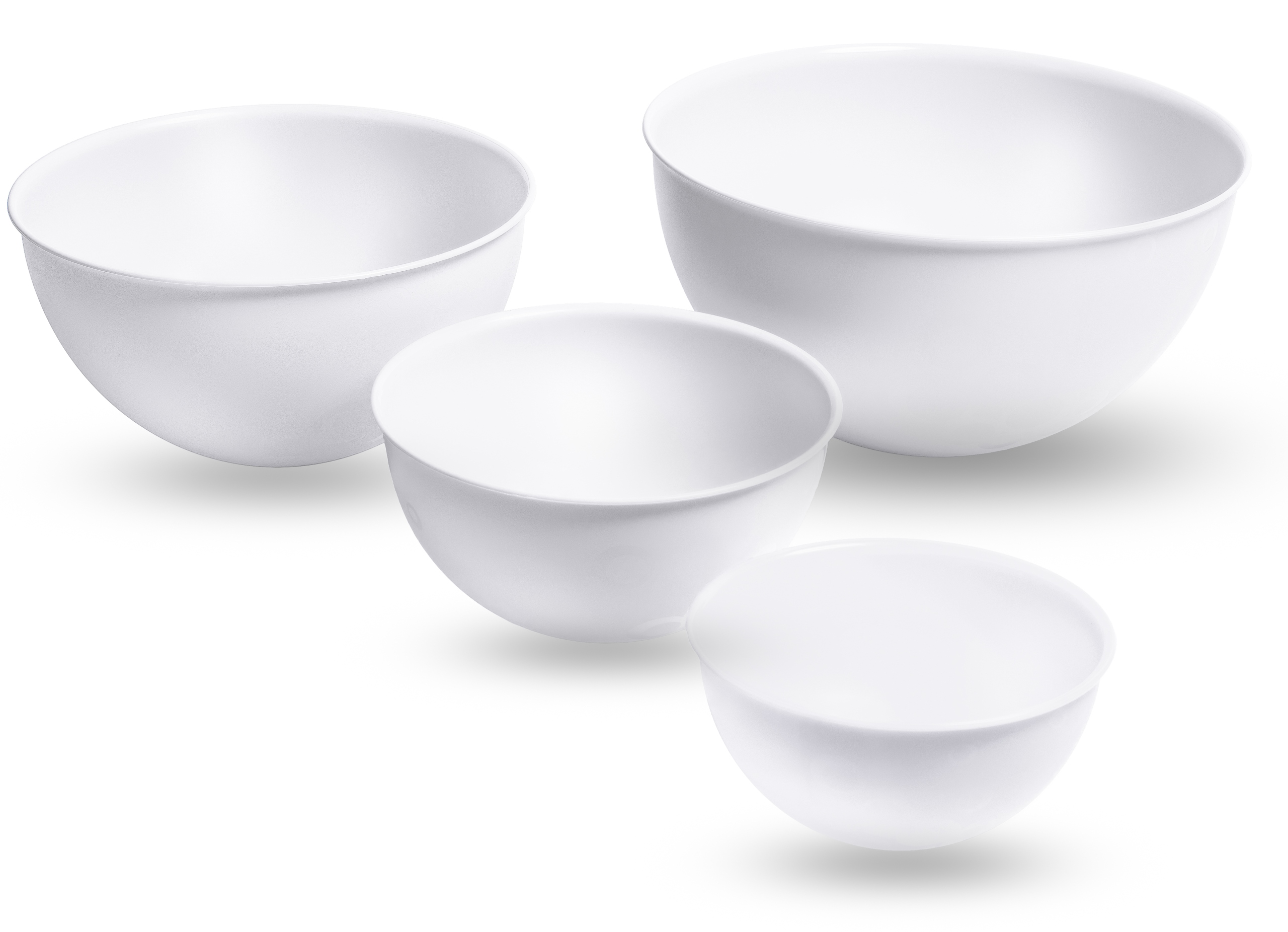 

Zestaw 4 Plastikowych Misek Białe Bąble Producent