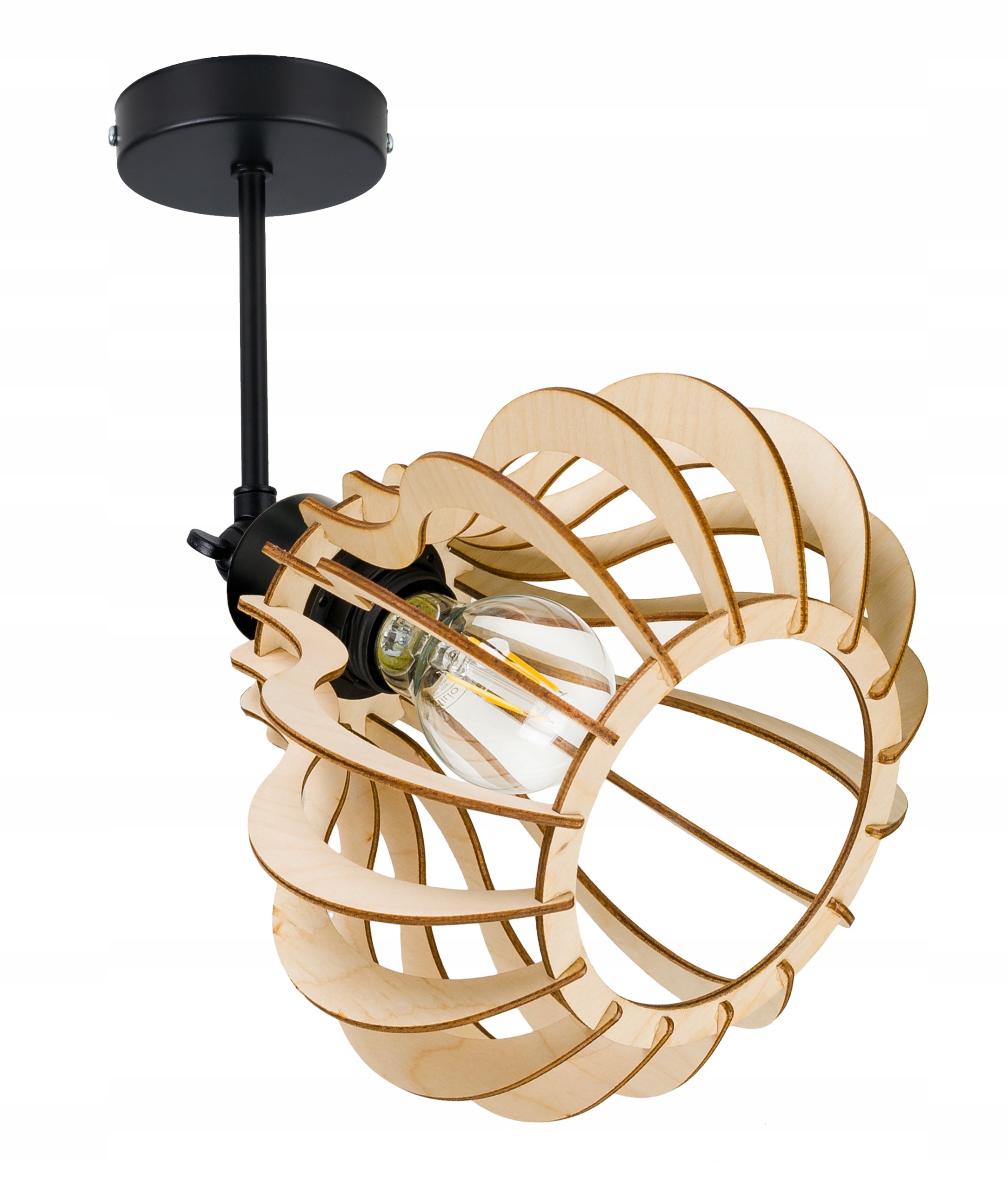 Lampa kinkiet ścienny naE27 regulowany LOFT Drewno Marka LED-ONE