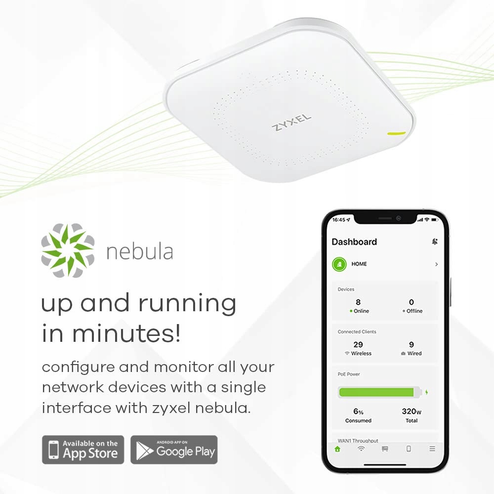 Zyxel Wielozakresowy Punkt Dostępu WiFi 6 AX3000 Dla Firm PoE 2.5G — miniatura 7