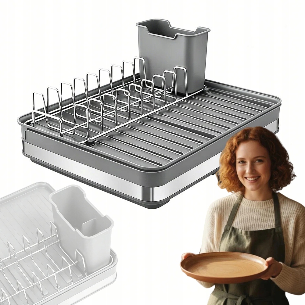 Odkapávač Na Nádobí Odkapávač Na Příbory S Stojacím Podnosem, Velký