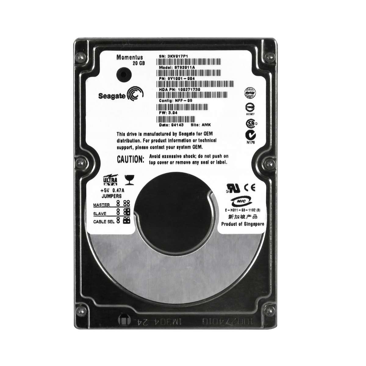 Seagate Moment 20GB 5.4K 2MB Ata 2.5'' ST92011A