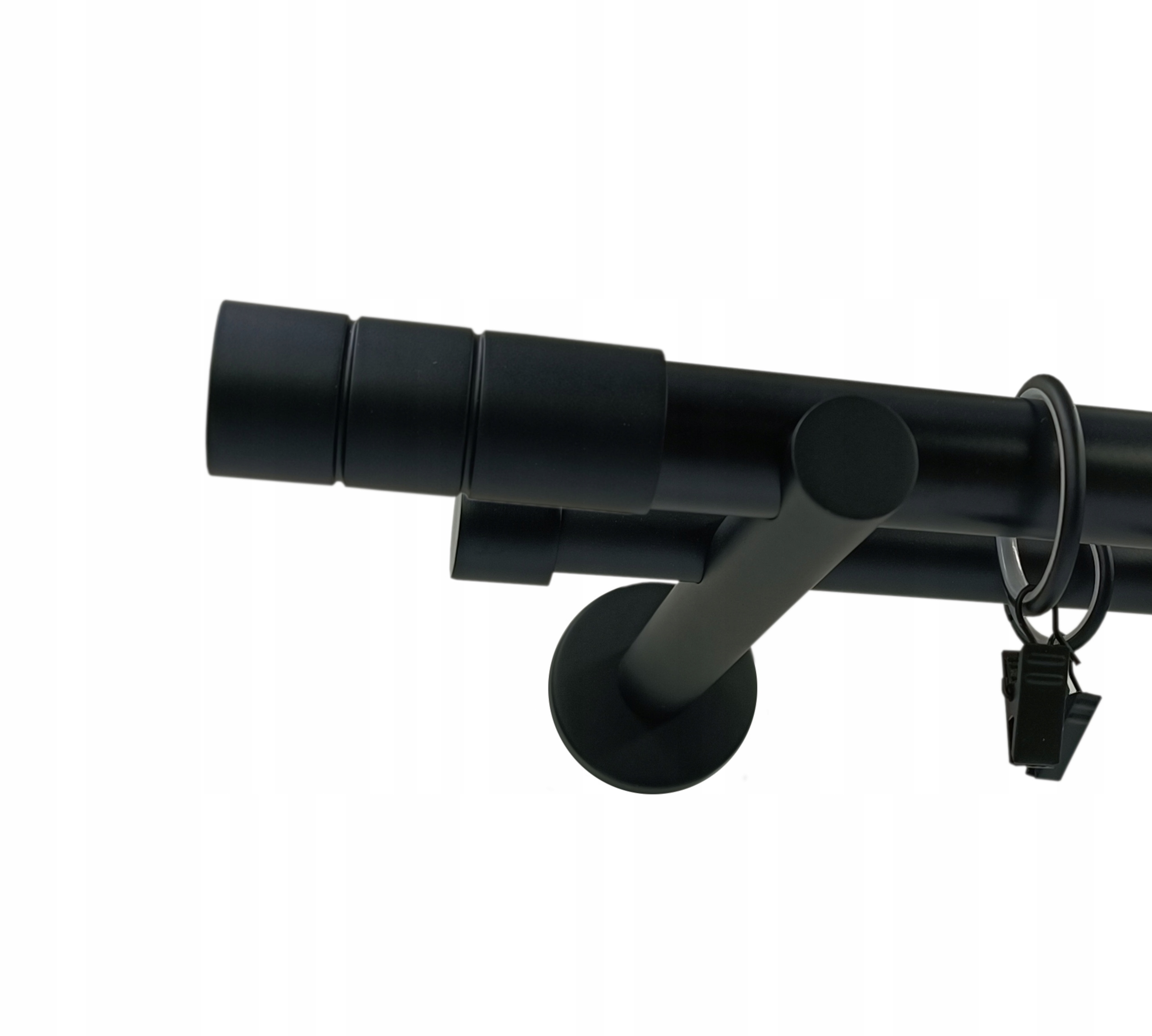 Garnýž Dvojitá fi25+19mm Černý 320cm Cylinder