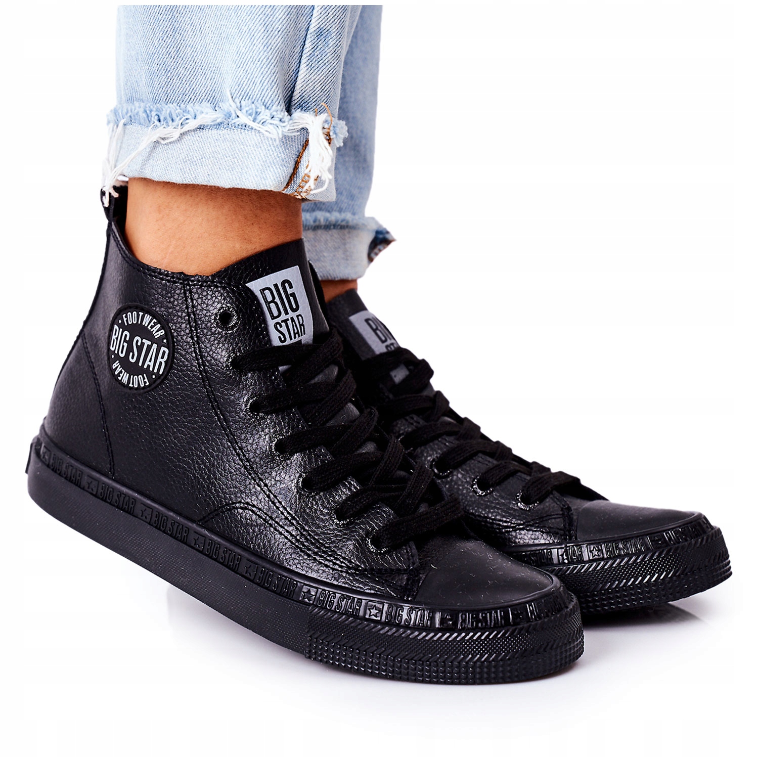 

Damskie Wysokie Trampki Bigstar GG274015 Czarne 37