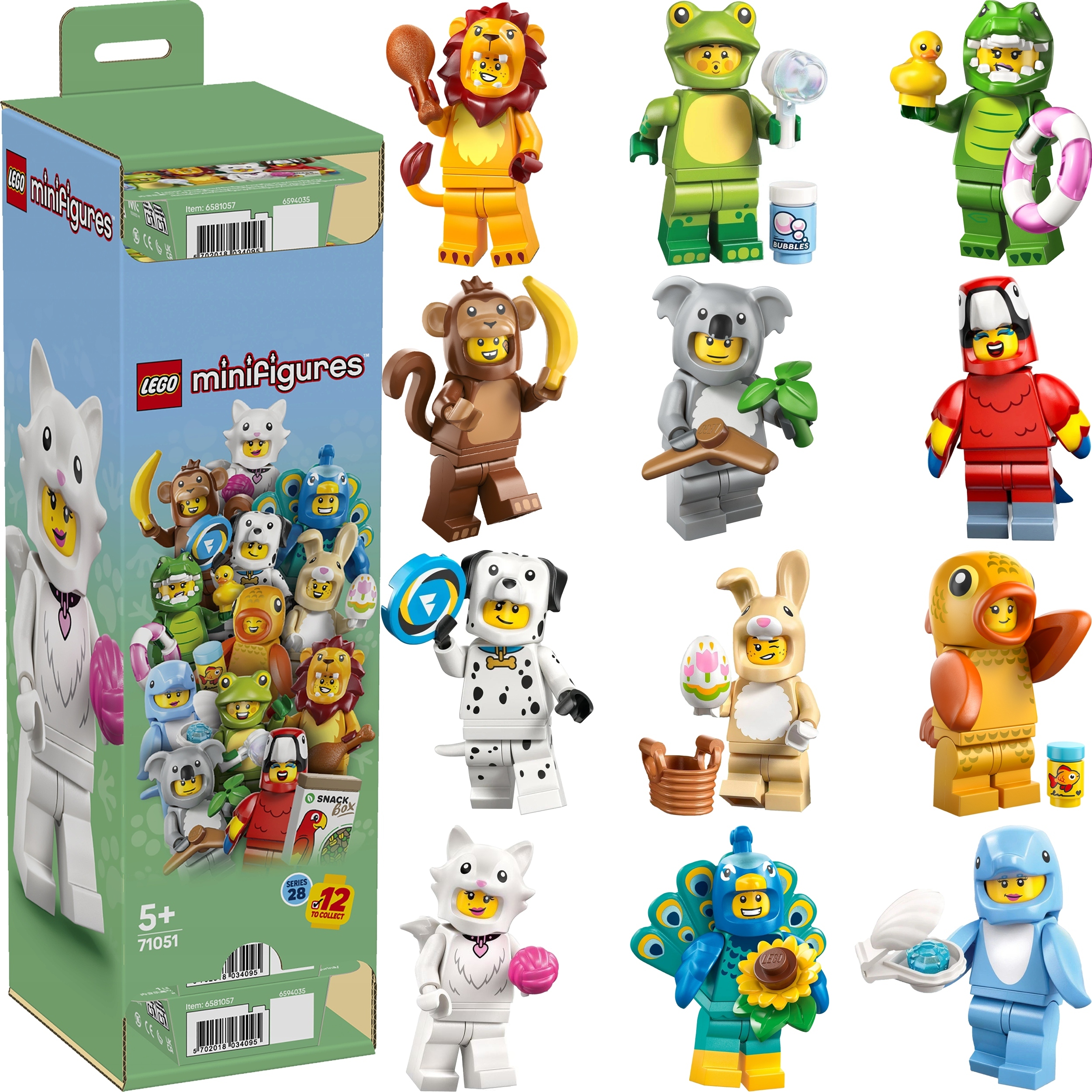 Lego Minifigures Seria 28 Zwierzęta 71051 komplet 12szt