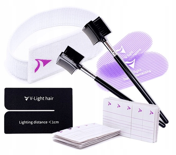 V-light Przedłużanie Pasm Włosów Zestaw Fryzjerski Bransoletka Naklejki