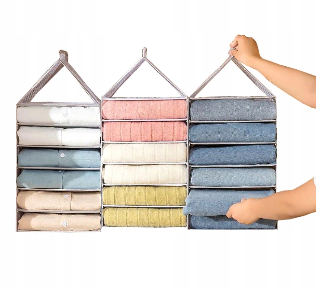 Organizer na ubrania wiszący szafy regał z półkami Kod producenta 7542349584986