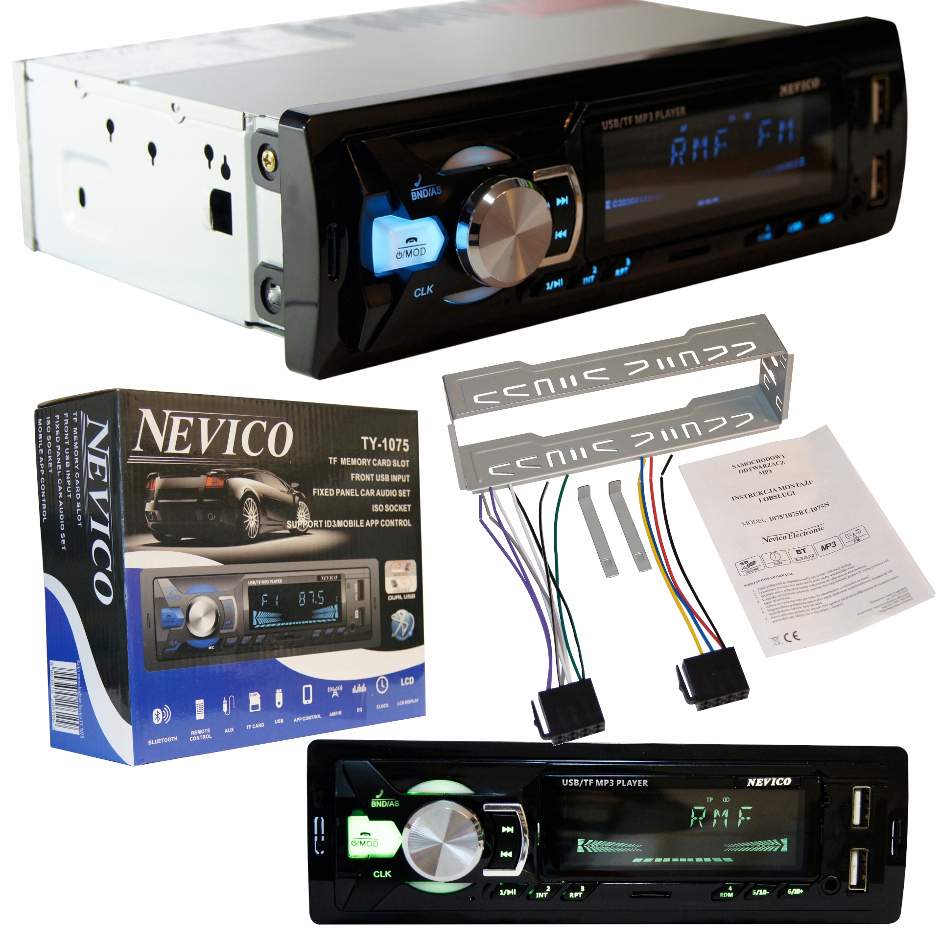 Radio Samochodowe Radioodtwarzacz Bluetooth 4x50 Android Usb MP3 Aux Sd Rds