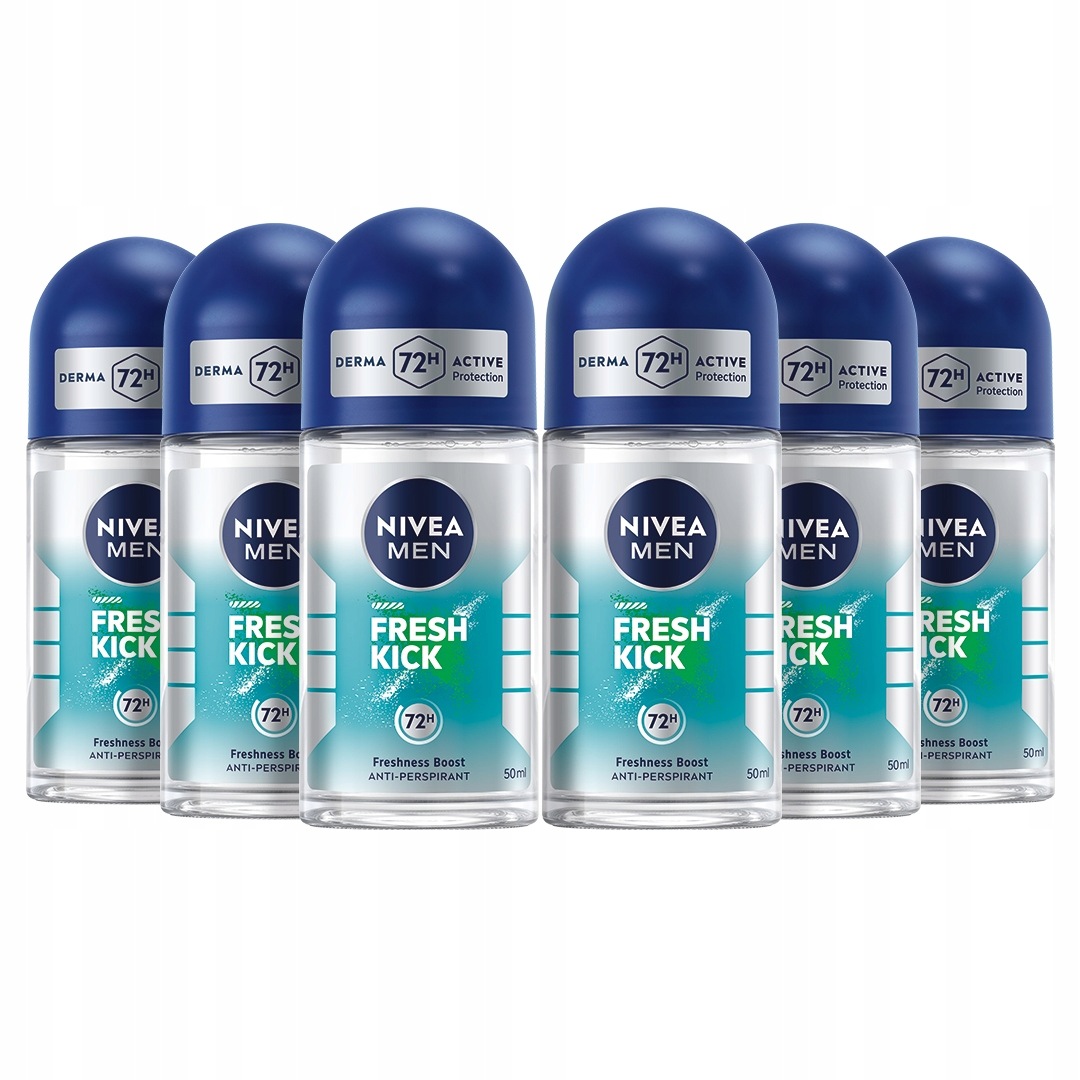 Nivea Men Fresh Kick Antiperspirant pro muže v kuličce 72h 50 ml x 6 kusů